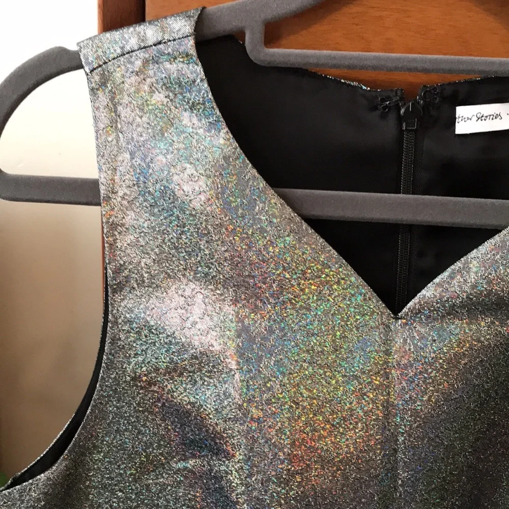 & Other Stories Metallic Mini Dress - Picture 3 of 9